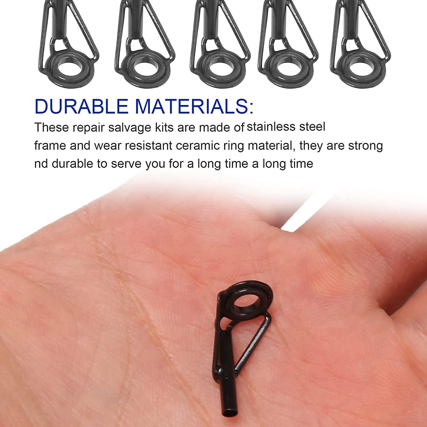 A69P-80 Pieces Fishing Rod Tip - Fishing Rod Guide Replacement recension och pris