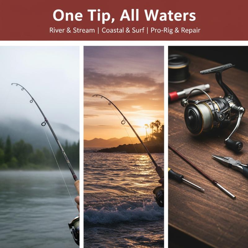 Fishing Rod Tip Line Rotatable - Fishing Rod Repair Kit recension och pris